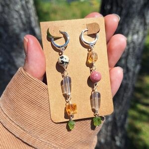 Mixed Gemstone Sterling Silver Earrings ~ Artisan Jewelry
